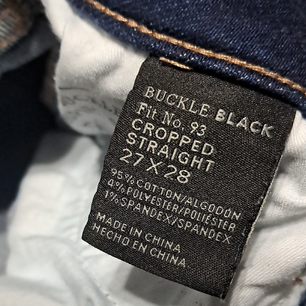 Buckle Black Cropped Straight Jeans 27×28 - Picture 5 of 6